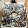 Snow Leopard Animal Print Flannel Blanket, High Quality Comfortable for All Seasons, Home Decor, Warmth and Comfort, Perfect for Christmas Gifts105
