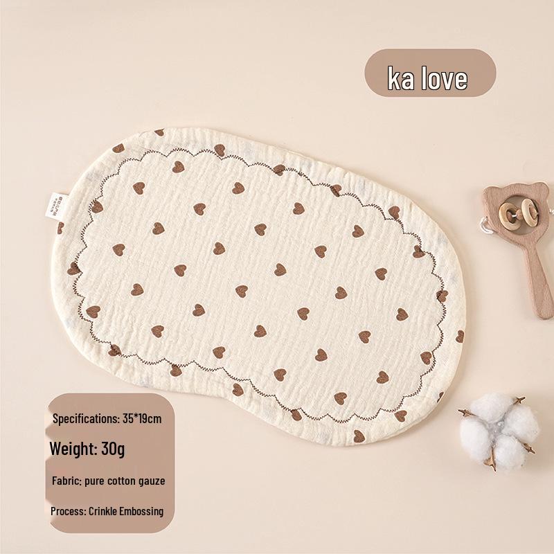 Cloud-Shaped Newborn Pillow, Ten-Layer Cotton Gauze, Baby Flat Pillow and Burp Cloth, Customizable Logo