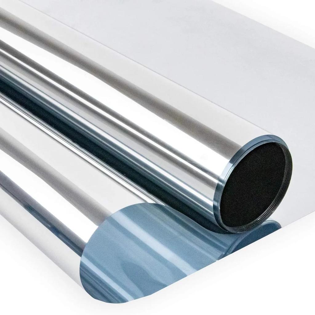 Stříbrná Průhledná Solární Fólie Vinyl Samolepicí Jednosměrné Zrcadlo PET UV-Odolné Dropshipping Denní Soukromá Skleněná Samolepka