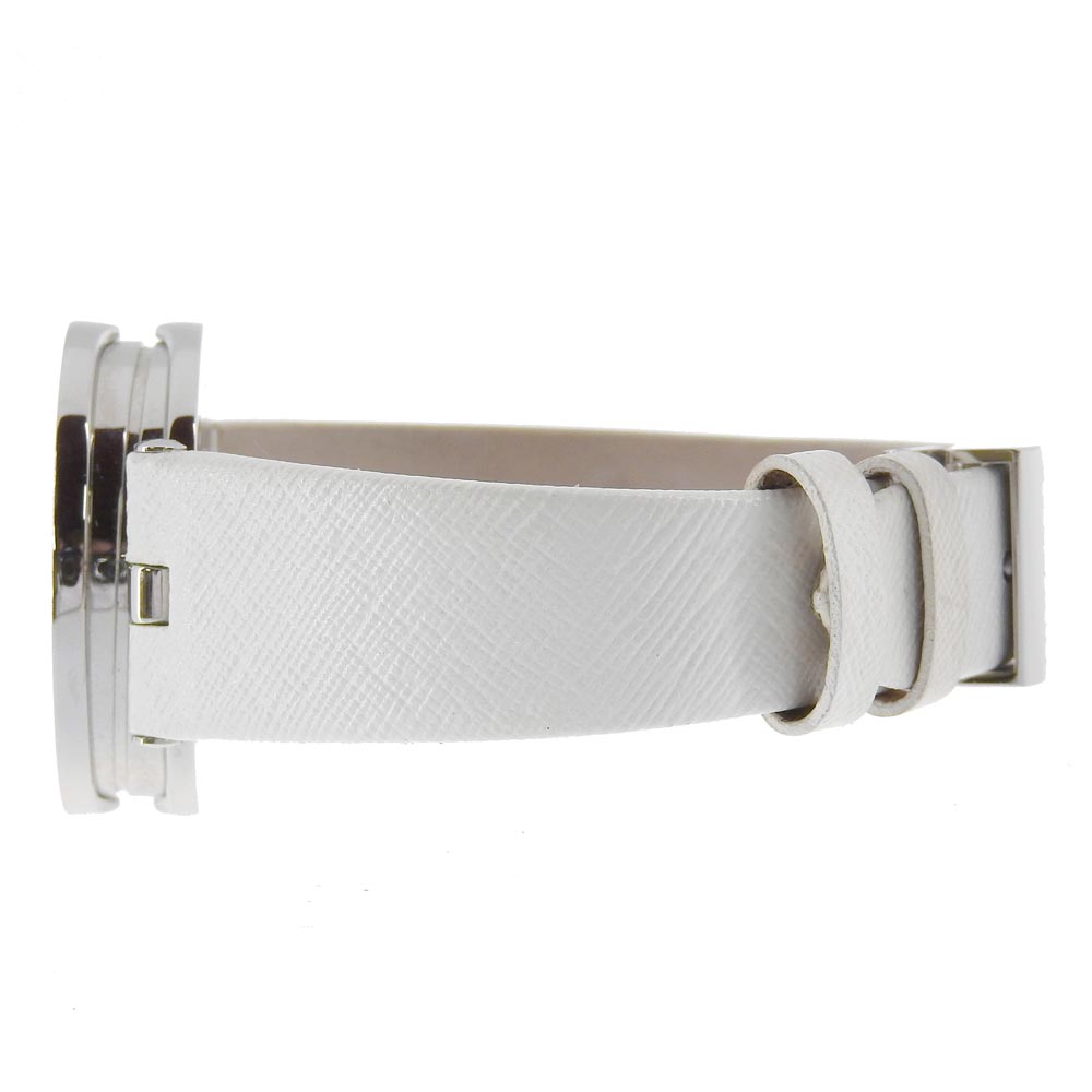 Bvlgari B-zero1 Uhren BZ30FDSL Be zero one Weißes Perlmuttzifferblatt Edelstahl/Leder Mehl Quarz Analoganzeige Damen Gebraucht