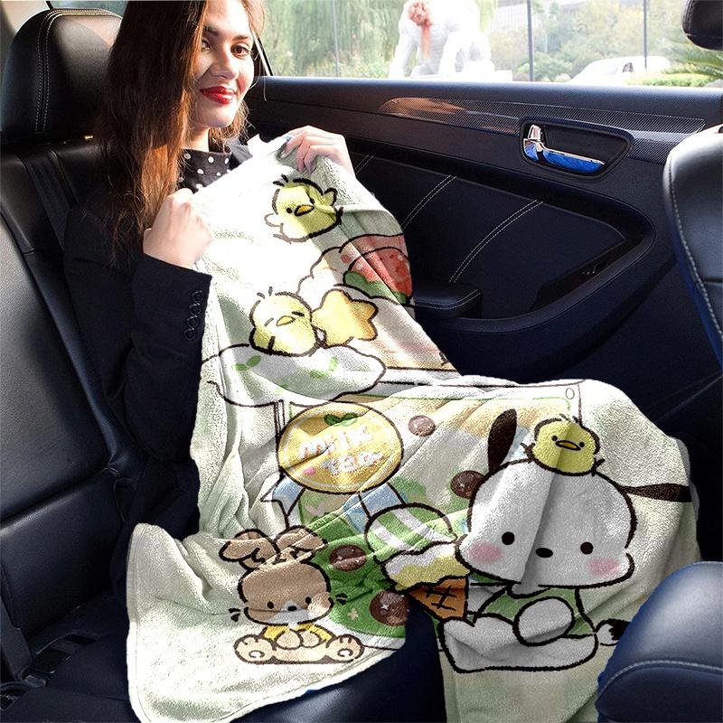 1pc Dessert Pochacco Blanket, Home Decorative Throw Blanket for All Seasons, Living Room, Travel, Camping, Car Blankets, Beach, Office Naps, Perfect G