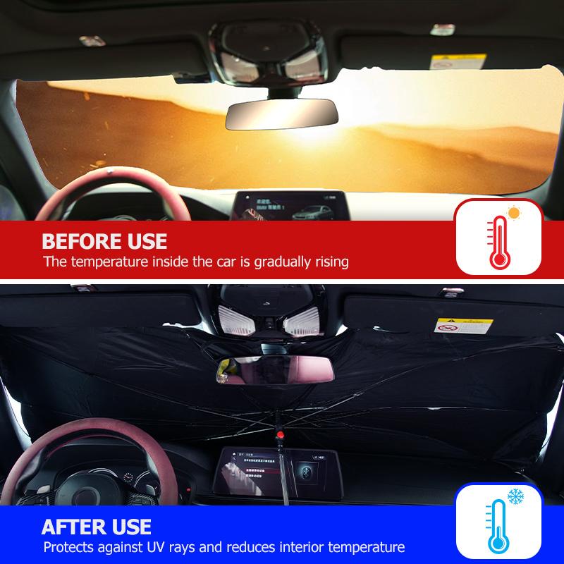 Car Sunshade Front Window Parasol Foldable Umbrella Windshield Sun Shade For Benz AMG W213 W124 W108 W126 Exclusive W204 W222 FRM7