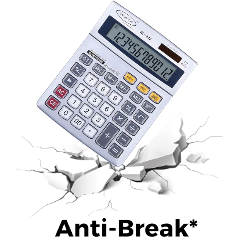 Bambalio 12 Digits BL-200 Big Display Electronic Calculator with 3 Years Warranty.