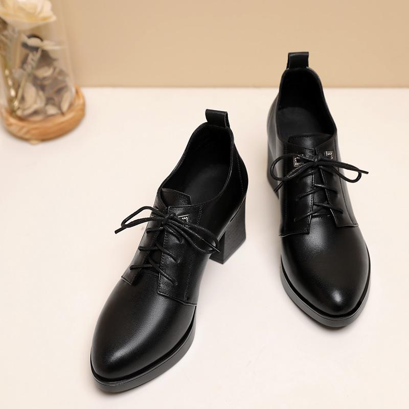 Fashion AIYUQI Women Dress Shoes Spring British Style 2024 New Genuine Leather Lidies Single Shoes Large Size Women Work Shoes