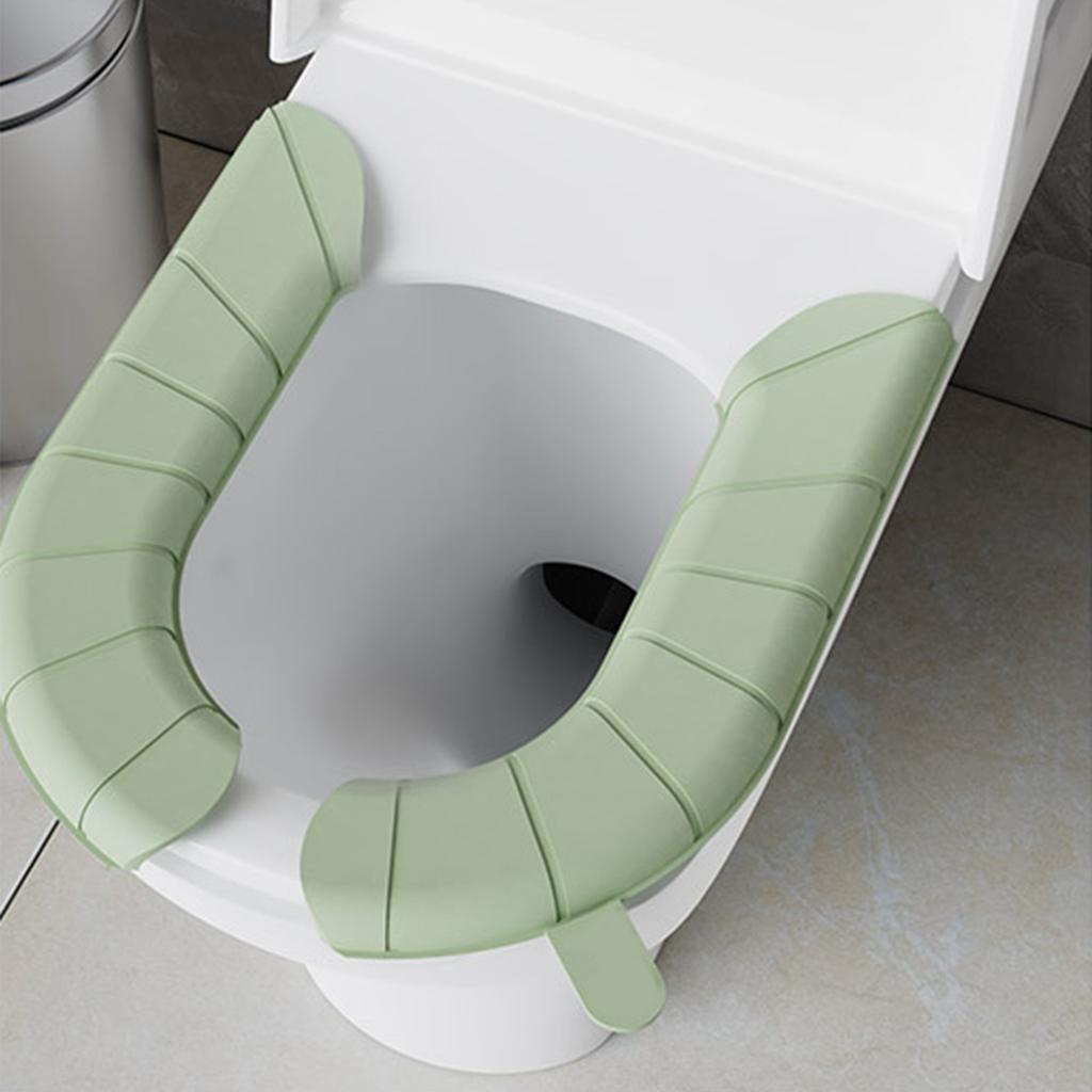 Toilettensitzbezug Alle Jahreszeiten Universal EVA Wasserdicht Waschbar Wiederverwendbar Toilettensitzbezug Pad mit Griff für Zuhause