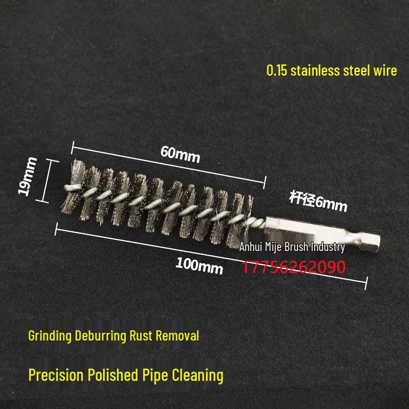 Electric Hex Shank Copper Wire Brush for Deburring, Rust Removal, Grinding, and Polishing