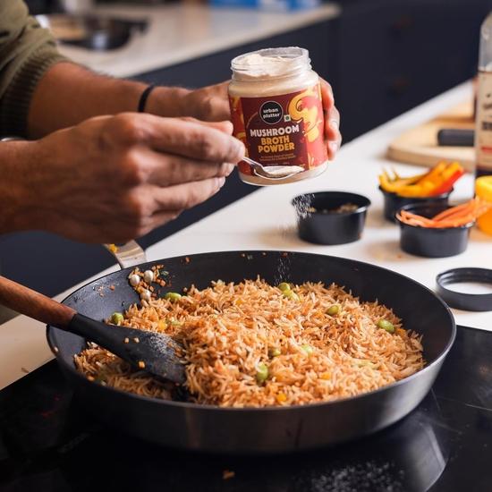 Urban Platter Pilzbrühe Pulver, 200g (Instant-Brühepulver | Eintöpfe und Suppen | Umami | Pflanzliche Bouillon)