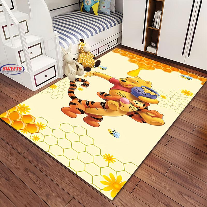 1 Pezzo Tappeto Area Winnie the Pooh Tigger, Tappeti Soggiorno e Camera da Letto, Tappetino Divano Camera Bambini, Tappeto Antiscivolo Pavimento Zerbino, Regalo per Bambini