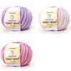 1PC Real Silk Gift Thread Pure Cotton Line Multi-functional Hand Woven Handmade Segmented Dyed Wool Yarn Multi-element