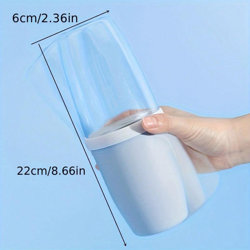 Couple's Creative Toothbrush And Rinse Cup Set With Cover - Portable Travel Toothbrush Holder