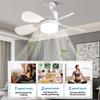 Ceiling Fan with Light 5 Blades Fan Light With Remote Control Dimmable E27 Mini Fan Lights for Home Dining Room Bedroom Lighting