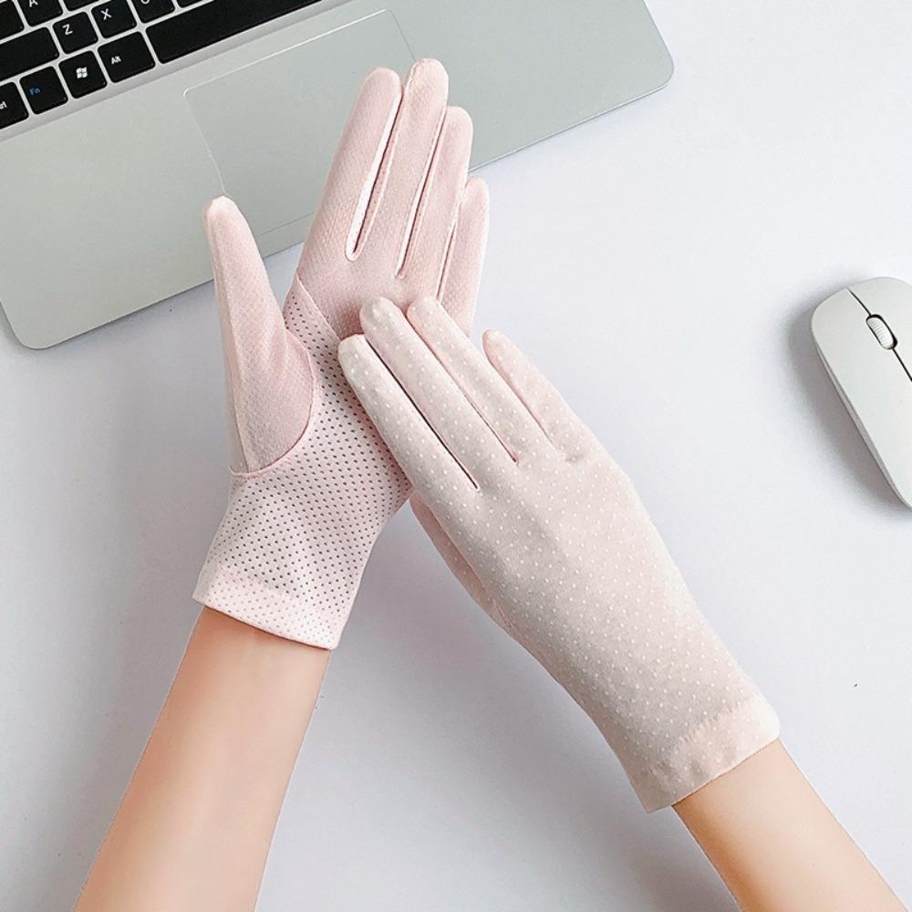Atmungsaktive Reit-Fahrhandschuhe Anti-UV-Nagelkunst-Fäustlinge Neue Eis-Seidenhandschuhe Geschenk