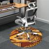 1pcLeopard Safari Office Round Area Rug, Indoor Mat Suitable ForOffice, Under Office Chairs Bedroom Living Room Home Decor, Room Deco 033