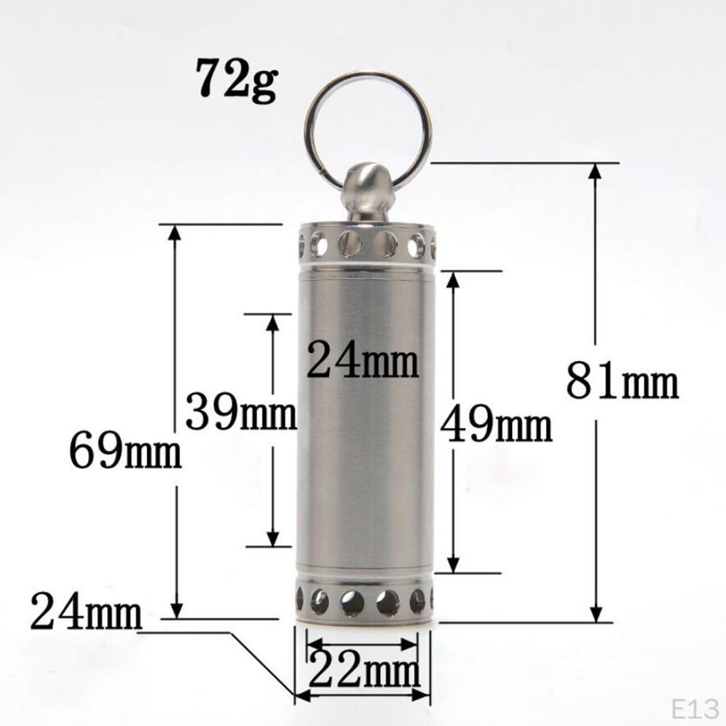 Case, Metal Waterproof Container with Keychain - Compact & Portable Select Sizes