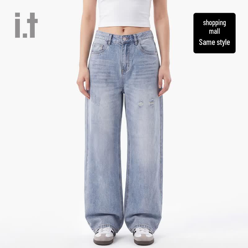 CHOCOOLATE i.t 2026 Vintage Distressed Washed Casual Jeans 36 синий