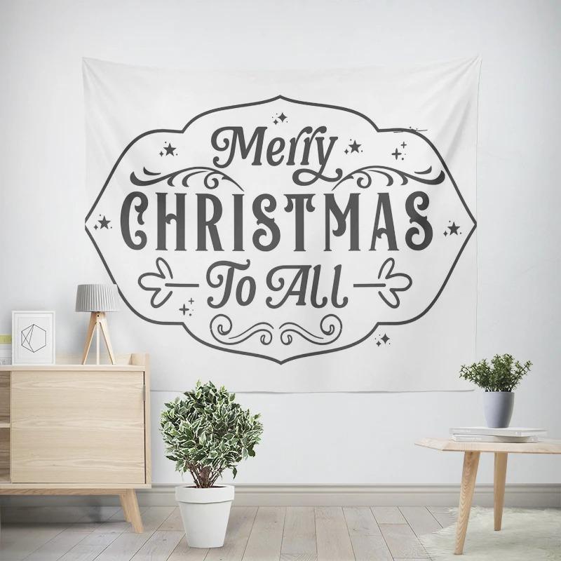 Christmas New Year Pattern Living Room Bedroom Decorative Tapestry