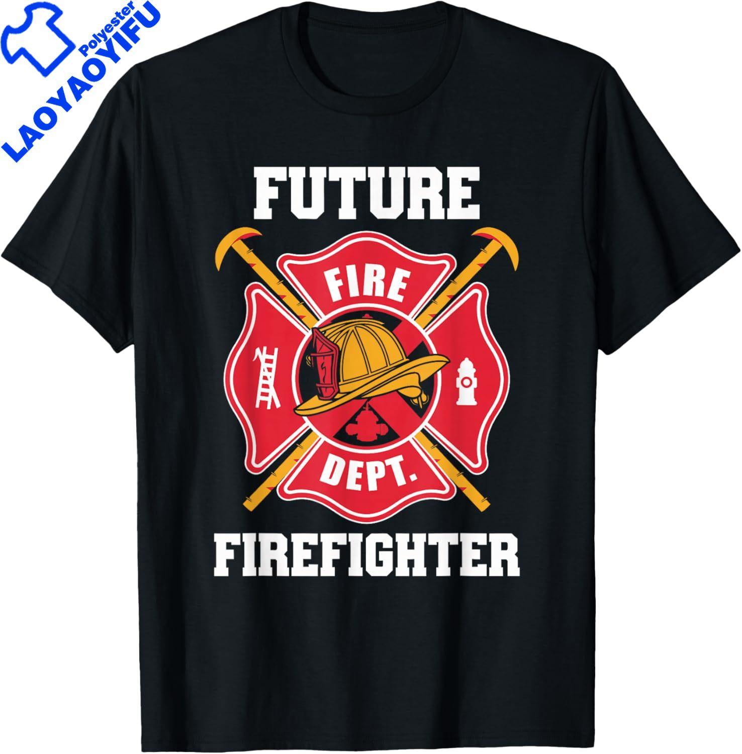 Fire DepartUnisext Future Firefighter FireUnisex Firefighting Funny Graphic T Shirts Boys Kids Unisexs TShirt XS