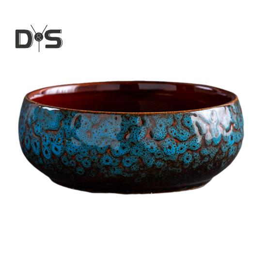 

Керамический горшок для лотоса, крупнокалиберная непористая круглая ваза, цветная глазурь для нарциссов, цветочный горшок для водных растений, чаша для лотоса, гидропоника E