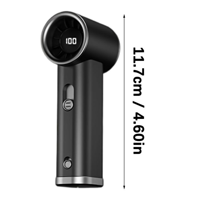Cordless Mini Handheld Fan Smartests Digital Screen Multiple Speed Level 3H Runtimes Rechargeable Battery Low Noise For Home Office Travel
