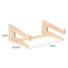 Solid Wood Dual-Layer Laptop Stand with Vertical Placement and Heat Dissipation