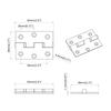 Hinge 2 Pcs Silver 50 X 38 X 1.3 Mm Steel