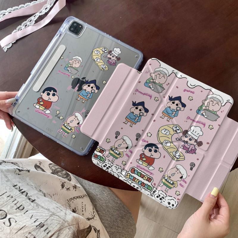 Cute Cartoon Dumpling Xin Case IPad Pro 13 Inch Mini 6 Air 10th Gen With Stand Anti-Slip PC Cover Sleep Wake Support