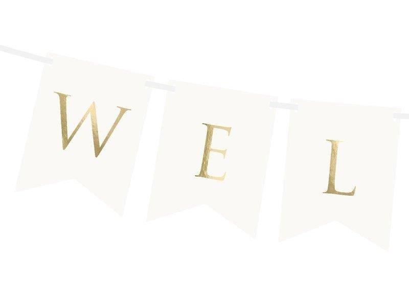 Baner Powitalny Welcome, Biały, 15 X 95 Cm