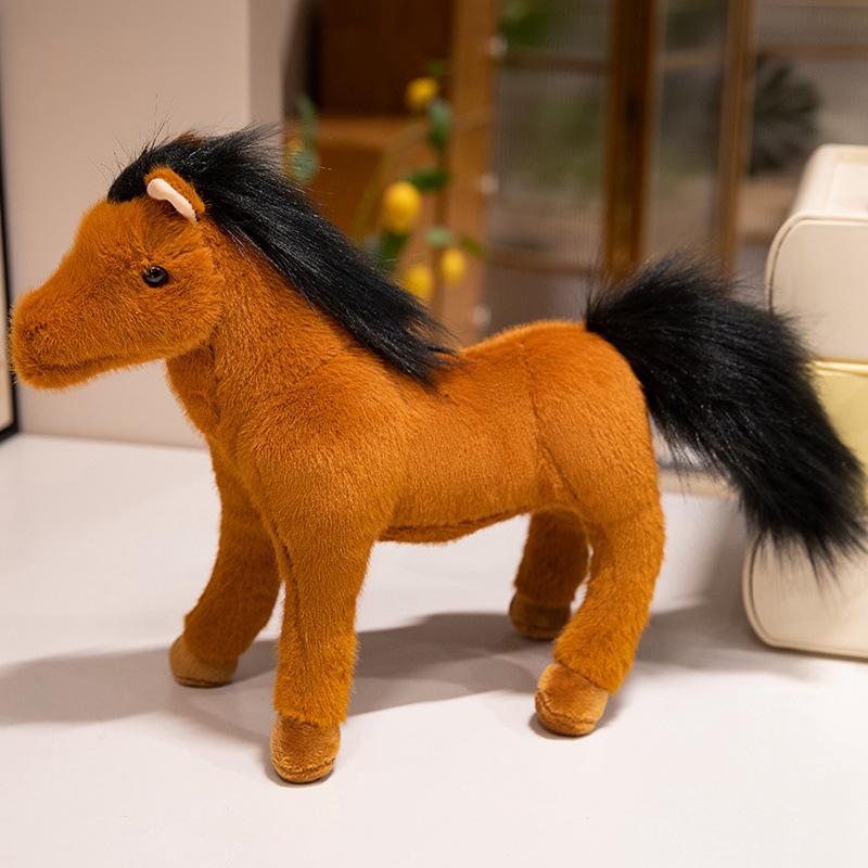 New Simulated Horse Plush Toy Pony Doll Home Decoration Zoo Event Gift Children's Doll