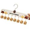 8 Clip Baby Clothes Hangers Portable Cartoon Paw Shape Hanging Sock Clips Rotatable Strong Grip Socks Organizer Holder Home