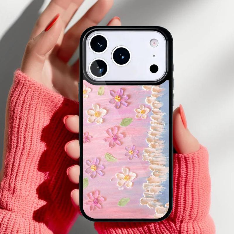 Retro Oil Painting Phone Case for iPhone 17 Air 16e 15 14 13 Pro Max Back Cover for 12 11 Pro Coque