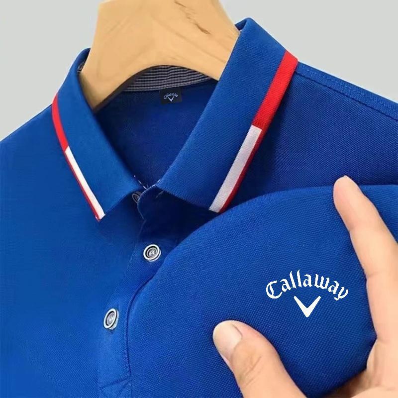 

Callaway Embroidered 2025 Новая летняя рубашка поло для мужчин Высококачественная повседневная удобная и дышащая футболка с коротким рукавом для мужчин XL