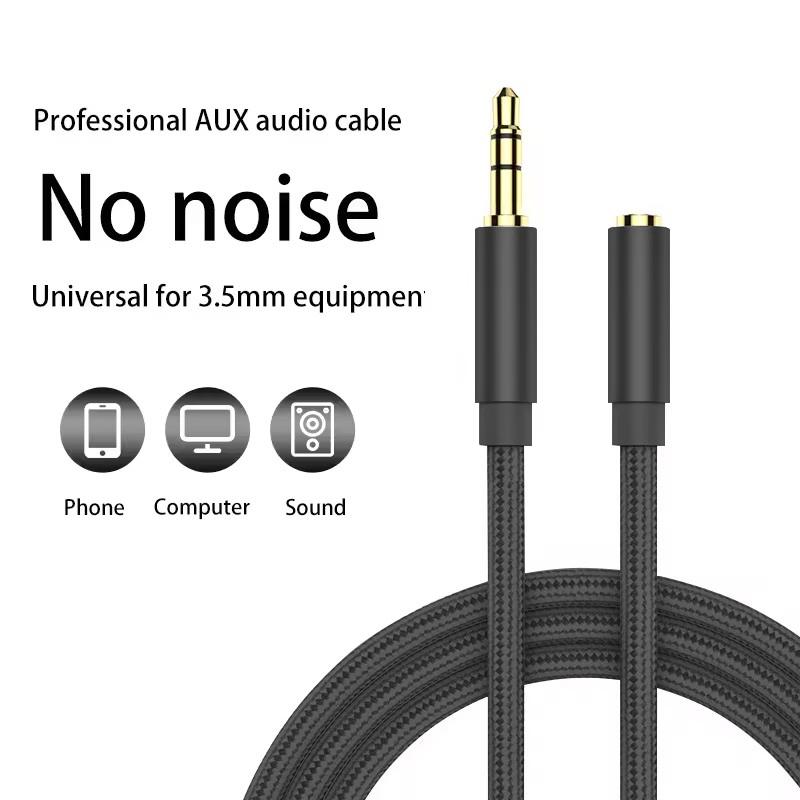 3,5mm Audio-Verlängerungskabel Stecker auf Buchse 3,5mm Klinkenstecker Aux-Kabel für Kopfhörer Lautsprecher Auto PC MP3/MP4-Player AUX-Verlängerungskabel