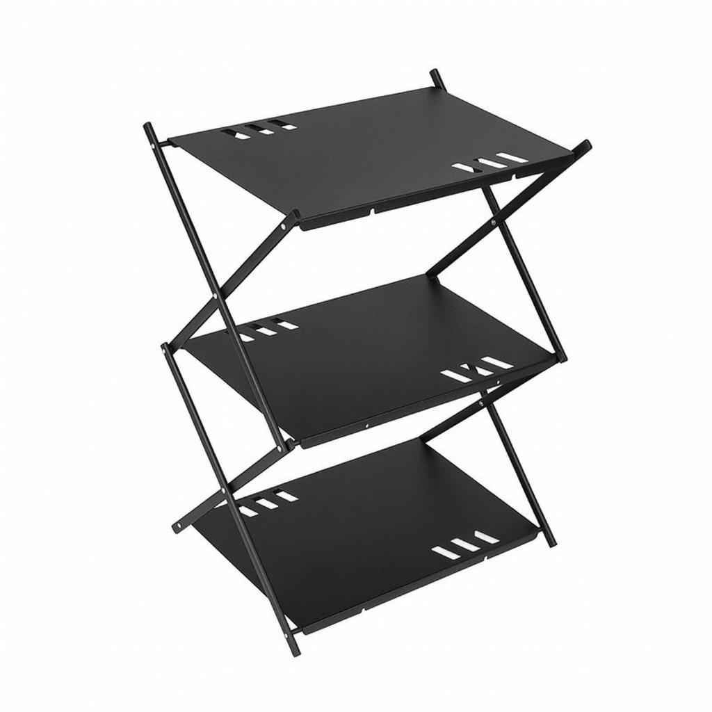 Storage Shelf with Bag Collapsible Shelving Organizer Sturdy for Backyard