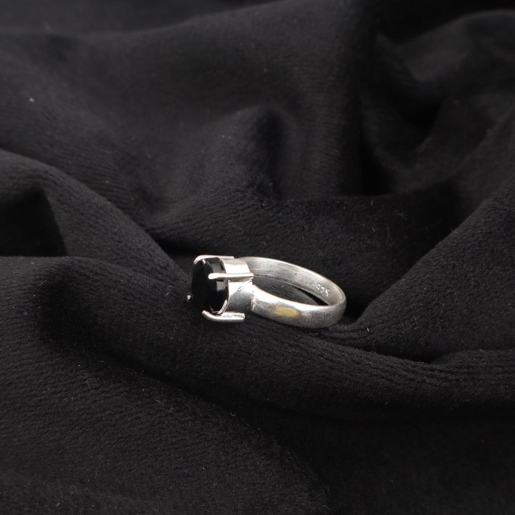 Natural Black Onyx Gemstone 925 Sterling Silver Jewelry Handmade Partywear Ring RR-43-15