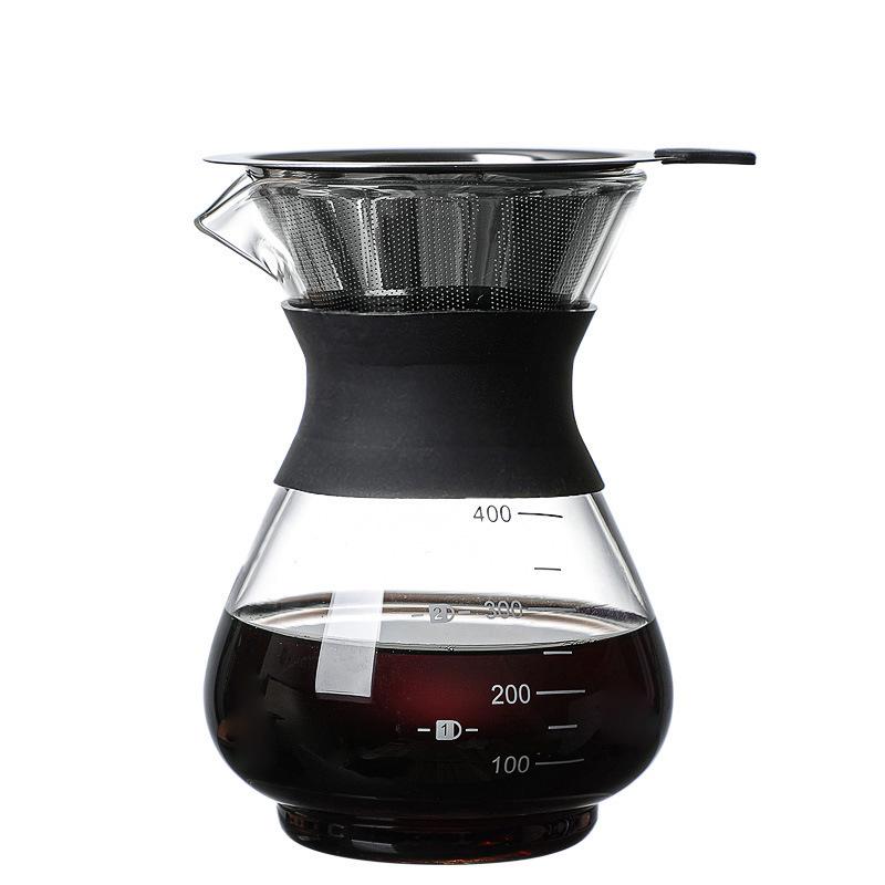 Thickened Glass Pour-Over Coffee Maker and Sharing Pot for Home Use