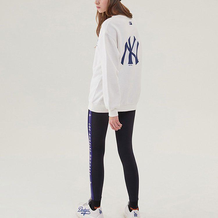 MLB Sweatshirts Unisex Ivory White Crew Neck Moderate Regular 31MTC2941-50I