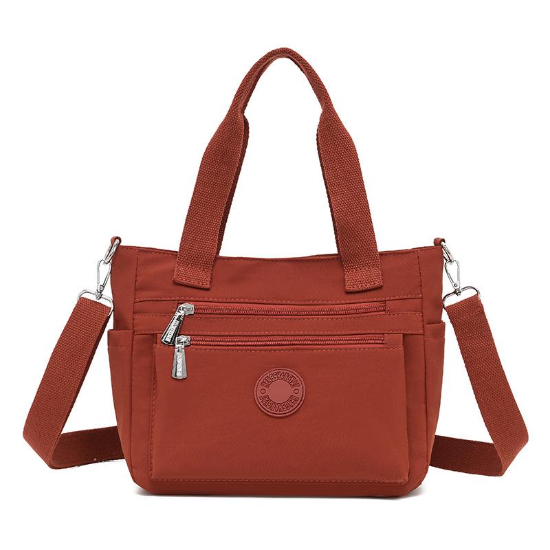 

Женская сумка через плечо из нейлона, большая вместимость, легкая сумка через плечо с несколькими карманами для мам красный