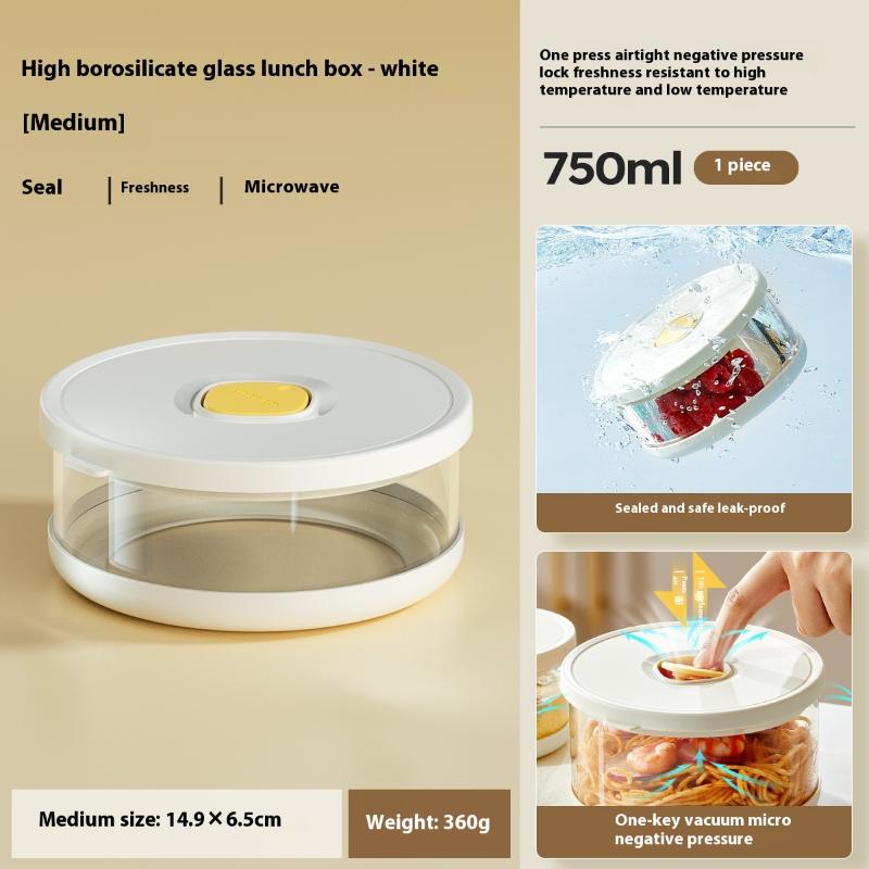 Glass Airtight Containers Heat Resistant Lunch Box Food Storage Box For Frozen Rice Salad Bowl