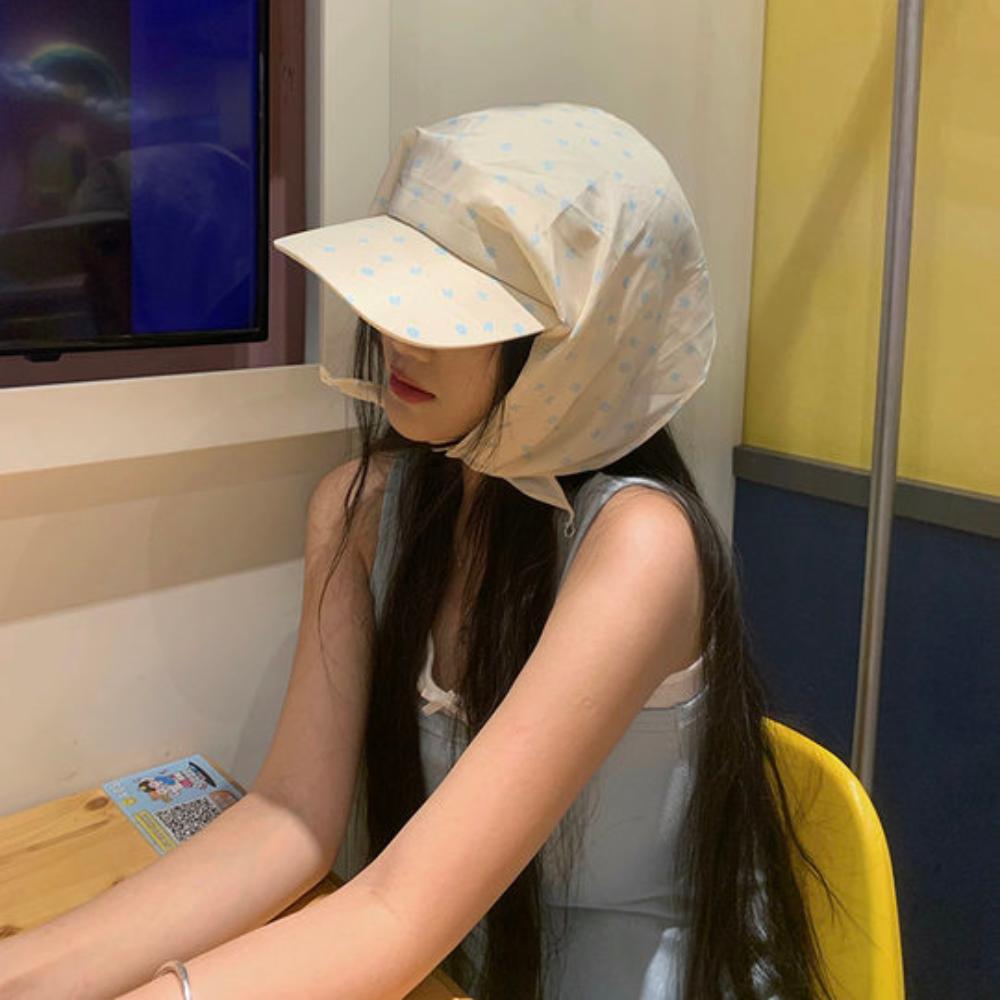 Sunscreen Flower Baseball Cap Korean Style Floral Headscarf Hat Strappy Bandana Hat  Vacation