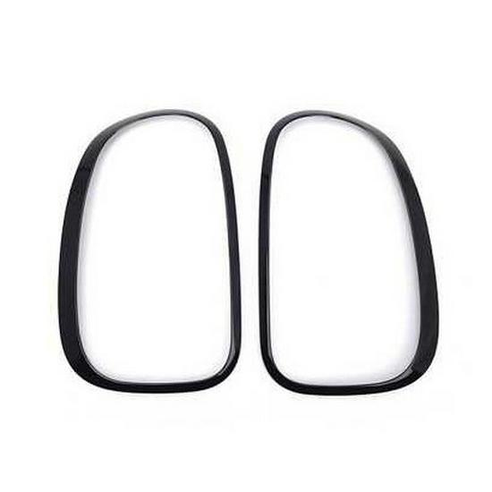 

BMW Mini Headlight Frame & Taillight Chrome Plated Decorative Ring for R55, R56, R60, F56 - Bright Black Finish.