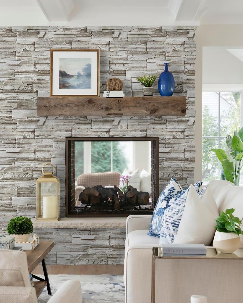 Stone Peel And Stick Wallpaper Faux Brick Vinyl Self-adhesive 3D Wallpaper For Bedroom Living Room Walls Home Decoration Sticker
