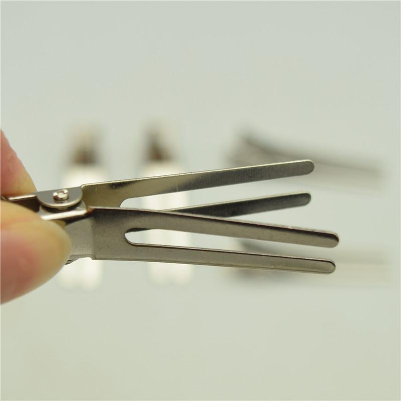 500pcs/bag 45mm Double Prong Alligator Hair Clips Flat Metal Boutique Hairpins With No Teeth for DIY Hair Styling Accessory