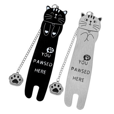 Cat Bookmark Funny Cat Shaped Reading Accessory Paw Pendant Book Lovers Ideal Gifts
