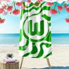 VfL Wolfsburg Print Strandtuch, Großes Weiches Schnelltrocknendes Handtuch für Strand Camping Schwimmen