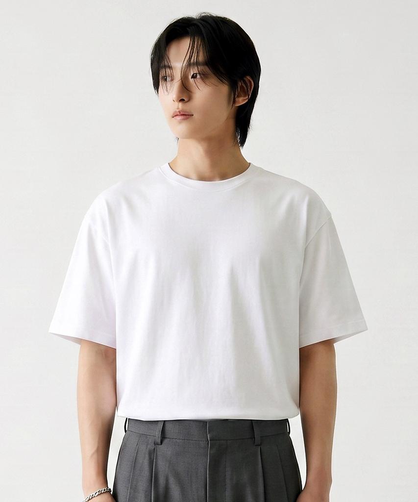 Hapeunain Modern Basic Plain Short Sleeve T-Shirt I05Brd_Hbx11329