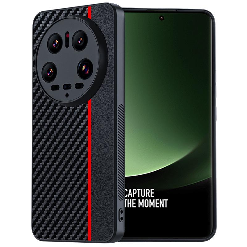 

Чехол Xiaomi 14 Ultra Carbon Fiber Kevlar Pattern Anti-Fall Ultra-Fall Leather Case Xiaomi 14 Pro