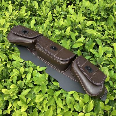 Motorcycle Windshield Bag 3 Pocket Batwing Fairing Pouch For Harley Electra Glide Street Glide Ultra Limited Tri Glide 1996-2013