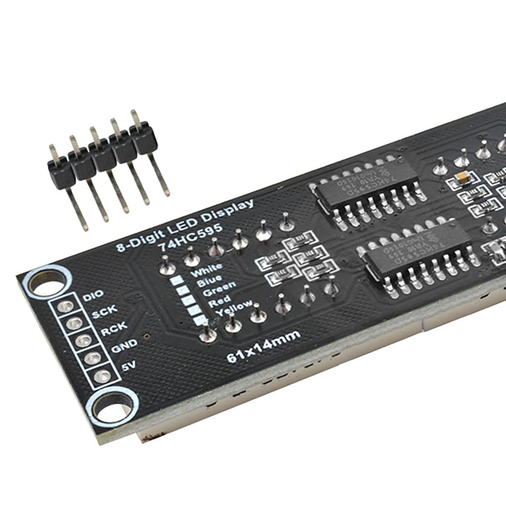 Digital Tube Display Module 8 Digit 7 Segment LED 5V 0.36in 74HC595 Yellow Display