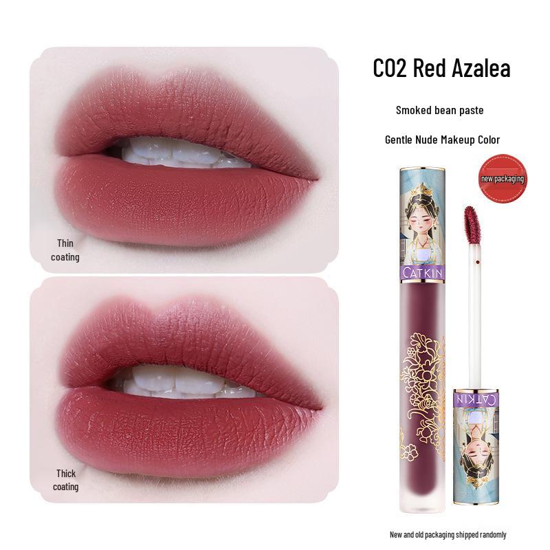 CATKIN Qing Ping Le Velvet Matte Lipstick - White-Enhancing, Perfect for Students 1.8g