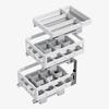 Kitchen Cabinet 3-Tier Aluminum Alloy Pull-Out Spice Rack